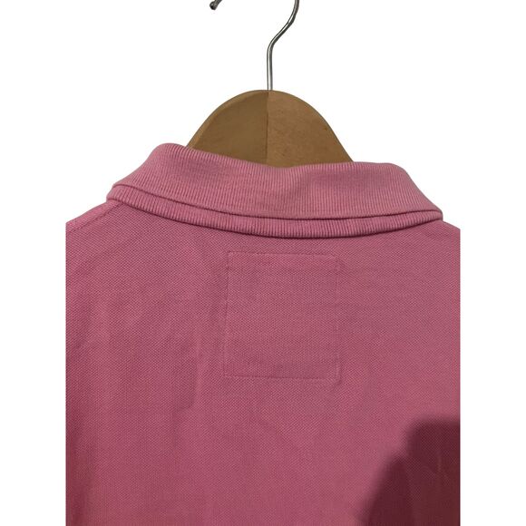El Ganso Men’s Polo Shirt Pink Blue Trim 100% Cotton Size L Made in Portugal - Picture 6 of 8